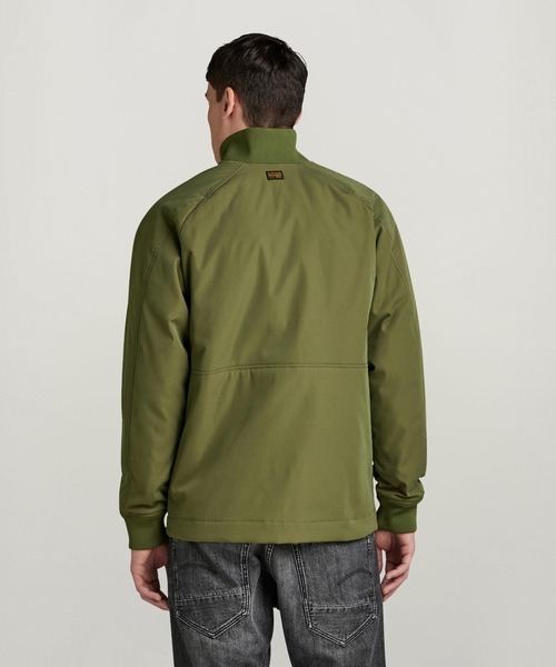 G-STAR（ジースター）の「TRACK OVERSHIRT/軽量中綿トラックブルゾン/スタンドカラージャージトップス（ジャージ・メンズ・ダークオリーブ・LARGE/MEDIUM/X-LARGE/X-SMALL/SMALL）」の3枚目の写真