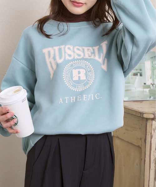 Ada.（エイダ）の「RUSSELL カレッジロゴ スウェット（スウェット・レディース・ホワイト/ブラック/ブルー/ライトグリーン/アイボリー・FREE）」の5枚目の写真