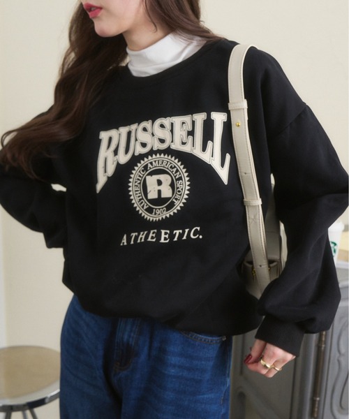 Ada.（エイダ）の「RUSSELL カレッジロゴ スウェット（スウェット・レディース・ホワイト/ブラック/ブルー/ライトグリーン/アイボリー・FREE）」の21枚目の写真