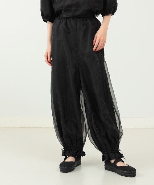 CAROLINA GLASER（カロリナ グレイサー）の「Aya / オーガンジー パンツ（その他パンツ・レディース・グレー/ブラック・MEDIUM/SMALL）」の10枚目の写真