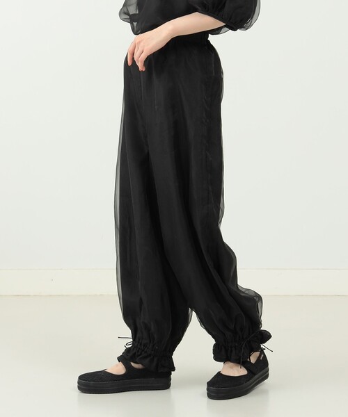 CAROLINA GLASER（カロリナ グレイサー）の「Aya / オーガンジー パンツ（その他パンツ・レディース・グレー/ブラック・MEDIUM/SMALL）」の4枚目の写真