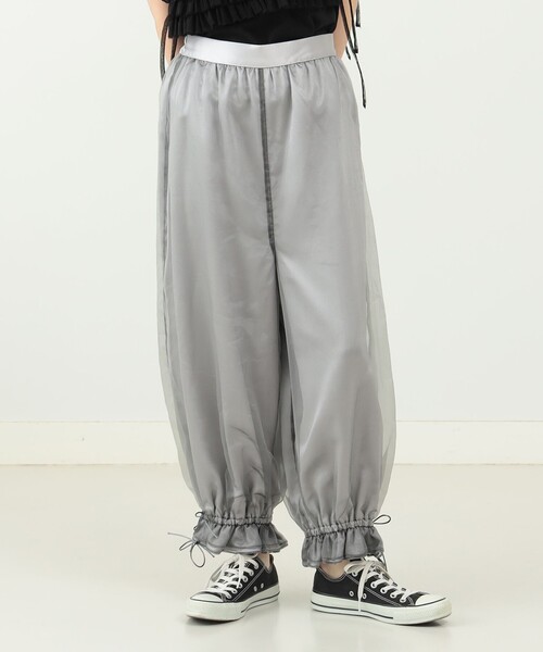 CAROLINA GLASER（カロリナ グレイサー）の「Aya / オーガンジー パンツ（その他パンツ・レディース・グレー/ブラック・MEDIUM/SMALL）」の15枚目の写真