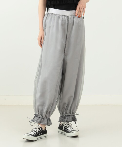 CAROLINA GLASER（カロリナ グレイサー）の「Aya / オーガンジー パンツ（その他パンツ・レディース・グレー/ブラック・MEDIUM/SMALL）」の16枚目の写真