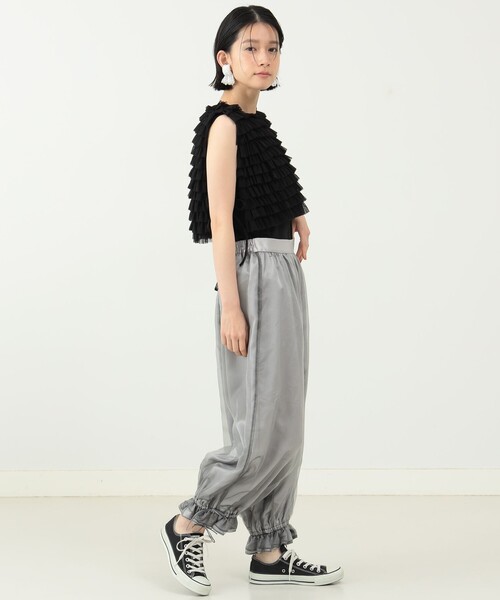CAROLINA GLASER（カロリナ グレイサー）の「Aya / オーガンジー パンツ（その他パンツ・レディース・グレー/ブラック・MEDIUM/SMALL）」の8枚目の写真