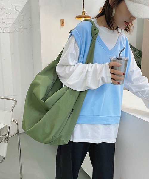 Miniministore(ミニミニストア)の「ショルダーバッグ 大容量 ボディーバッグ(ショルダーバッグ・レディース・ブラック/レッド/カーキ/ベージュ・フリー)」の10枚目の写真