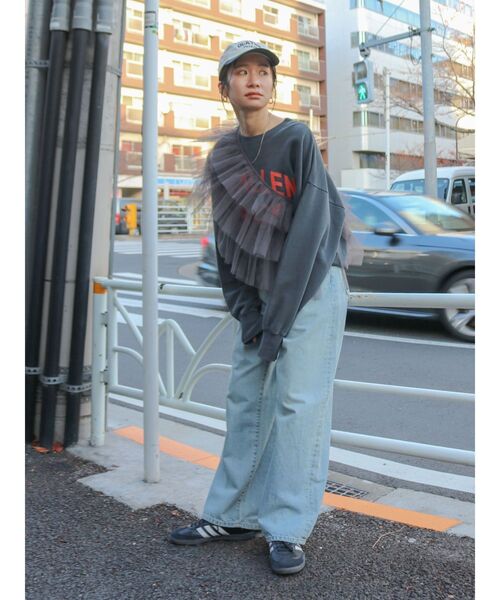 Ungrid（アングリッド）の「マルチWayチュールフリルトップス（ベスト・レディース・ベージュ/チャコールグレー・FREE）」の19枚目の写真