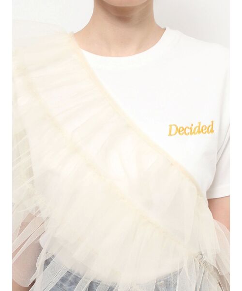 Ungrid（アングリッド）の「マルチWayチュールフリルトップス（ベスト・レディース・ベージュ/チャコールグレー・FREE）」の4枚目の写真