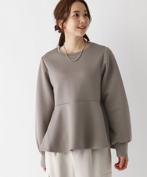 GLOBAL WORK(グローバルワーク)の「ライトクッションペプラムプルオーバー/987151(スウェット・レディース・ブラック/モカ/アイボリー・MEDIUM/LARGE)」の3枚目の写真