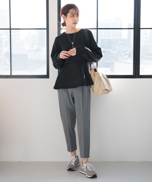 GLOBAL WORK(グローバルワーク)の「ライトクッションペプラムプルオーバー/987151(スウェット・レディース・ブラック/モカ/アイボリー・MEDIUM/LARGE)」の21枚目の写真