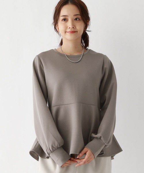 GLOBAL WORK(グローバルワーク)の「ライトクッションペプラムプルオーバー/987151(スウェット・レディース・ブラック/モカ/アイボリー・MEDIUM/LARGE)」の7枚目の写真