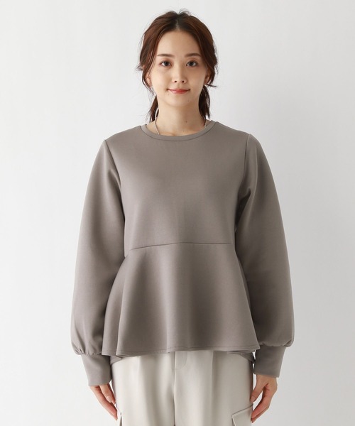 GLOBAL WORK(グローバルワーク)の「ライトクッションペプラムプルオーバー/987151(スウェット・レディース・ブラック/モカ/アイボリー・MEDIUM/LARGE)」の10枚目の写真