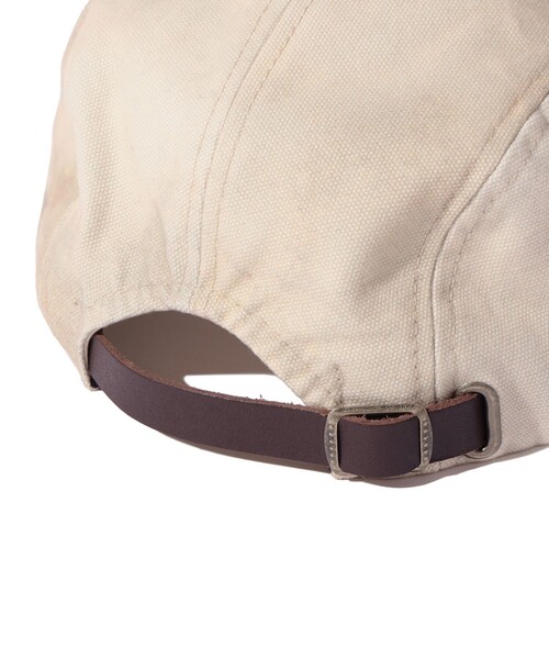 BEAMS PLUS（ビームスプラス）の「5 Panel Long Bill Hard Twisted Oxford Print（キャップ・メンズ・オフホワイト・ONE SIZE）」の3枚目の写真