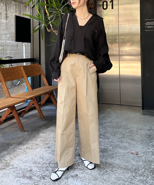 CIAOPANIC TYPY(チャオパニックティピー)の「アソートカフタンBIGシャツ(シャツ/ブラウス・レディース・ホワイト/サックスブルー/イエロー/ブラック・ONE SIZE)」の19枚目の写真