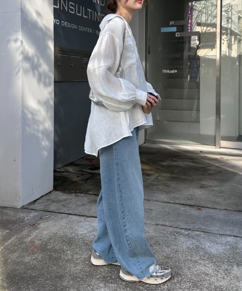 CIAOPANIC TYPY(チャオパニックティピー)の「アソートカフタンBIGシャツ(シャツ/ブラウス・レディース・ホワイト/サックスブルー/イエロー/ブラック・ONE SIZE)」の12枚目の写真