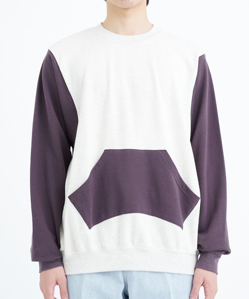 SASQUATCHfabrix.(サスクワァッチファブリックス)の「【Sasquatchfabrix./ サスクワッチファブリックス】2TONE CREWNECK SWEATSHIRT(スウェット・メンズ・ベージュ・M/L)」の3枚目の写真