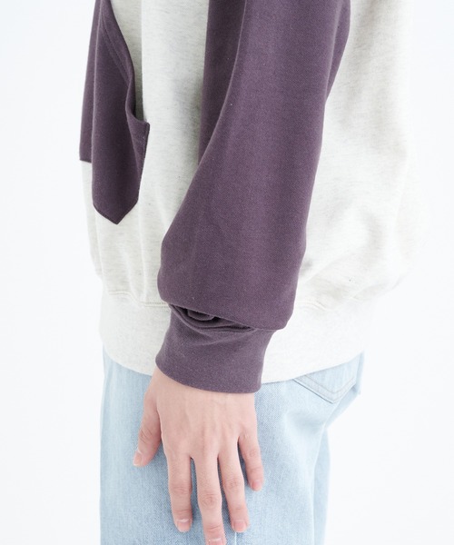SASQUATCHfabrix.(サスクワァッチファブリックス)の「【Sasquatchfabrix./ サスクワッチファブリックス】2TONE CREWNECK SWEATSHIRT(スウェット・メンズ・ベージュ・M/L)」の8枚目の写真