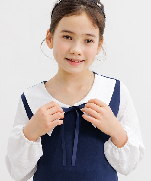 Bee des Bee(ビーデスビー)の「フォーマル 襟付きワンピース(ワンピース・キッズ・ブラック/ネイビー/チャコール・110cm/140cm/150cm/120cm/130cm/100cm)」の8枚目の写真