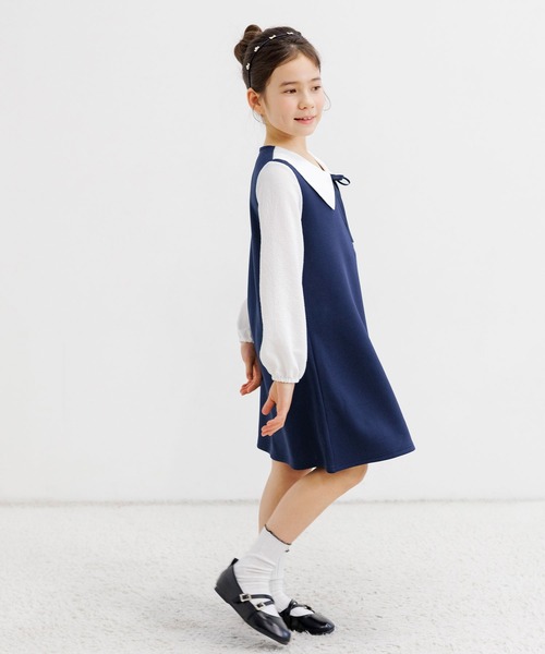 Bee des Bee(ビーデスビー)の「フォーマル 襟付きワンピース(ワンピース・キッズ・ブラック/ネイビー/チャコール・110cm/140cm/150cm/120cm/130cm/100cm)」の5枚目の写真