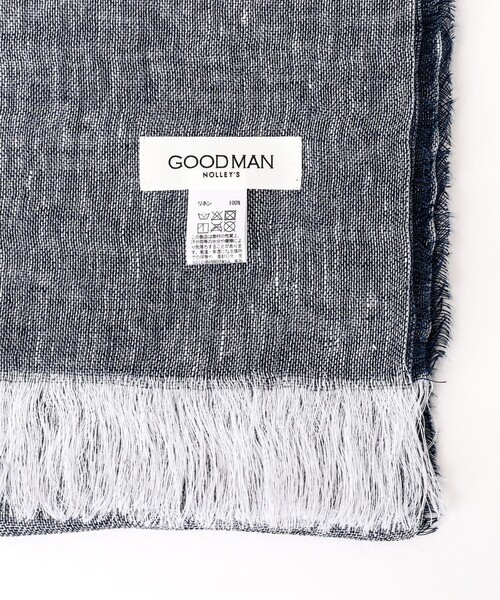 NOLLEY'S goodman(ノーリーズグッドマン)の「リネンシャンブレーストール イタリア製(ストール/ショール・メンズ・ネイビー/ブルー系その他・FREE)」の7枚目の写真
