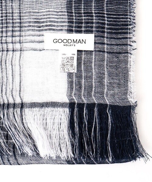 NOLLEY'S goodman(ノーリーズグッドマン)の「リネンシャンブレーストール イタリア製(ストール/ショール・メンズ・ネイビー/ブルー系その他・FREE)」の17枚目の写真