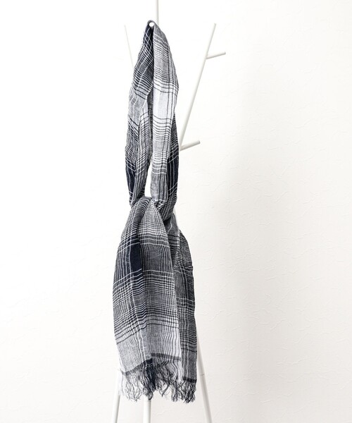 NOLLEY'S goodman(ノーリーズグッドマン)の「リネンシャンブレーストール イタリア製(ストール/ショール・メンズ・ネイビー/ブルー系その他・FREE)」の20枚目の写真