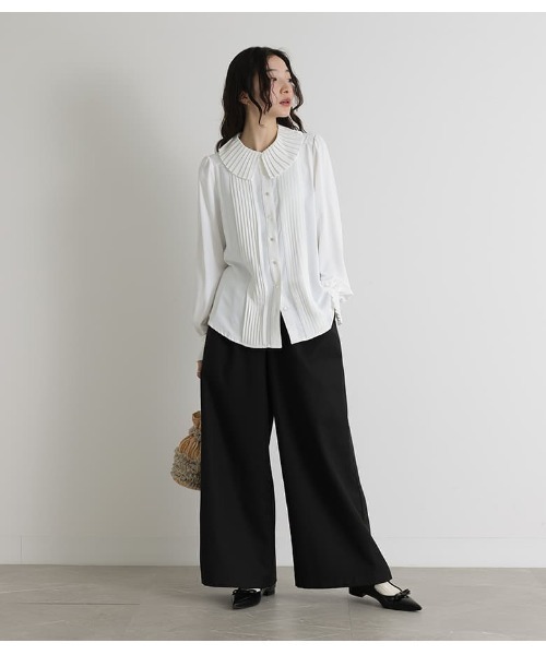 somari imagination（ソマリ イマジネーション）の「『ピンタックプリーツブラウス』（シャツ/ブラウス・レディース・オフホワイト/ブラック・1/2）」の13枚目の写真