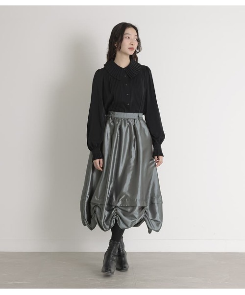 somari imagination（ソマリ イマジネーション）の「『ピンタックプリーツブラウス』（シャツ/ブラウス・レディース・オフホワイト/ブラック・1/2）」の19枚目の写真