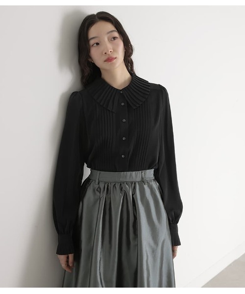 somari imagination（ソマリ イマジネーション）の「『ピンタックプリーツブラウス』（シャツ/ブラウス・レディース・オフホワイト/ブラック・1/2）」の15枚目の写真