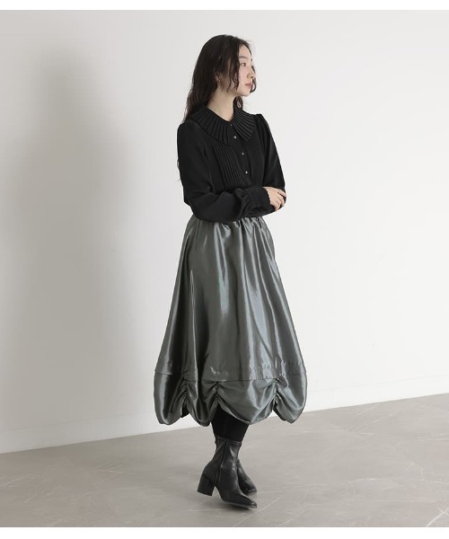 somari imagination（ソマリ イマジネーション）の「『ピンタックプリーツブラウス』（シャツ/ブラウス・レディース・オフホワイト/ブラック・1/2）」の20枚目の写真