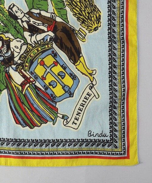 FREAK'S STORE(フリークスストア)の「Bindu/ビンドゥー Canary Islands Map Scarf/カナリーアイランド マッププリント スカーフ(バンダナ/スカーフ・レディース・サックスブルー・ONE SIZE)」の3枚目の写真