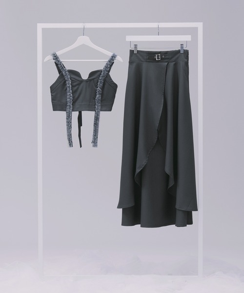 スカート ie layered set up Ellno de Mavie（エルノデメヴィ）の「【新カラー追加】レイヤード