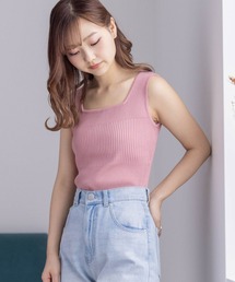 clear | 前後2WAYタンクリブニットトップス≪2024SS新作≫(タンクトップ)