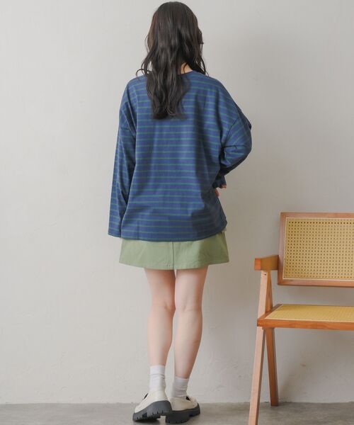 RETRO GIRL(レトロガール)の「ボーダーロンTEE(Tシャツ/カットソー・レディース・オフホワイト/レッド/ダークブルー・FREE)」の19枚目の写真