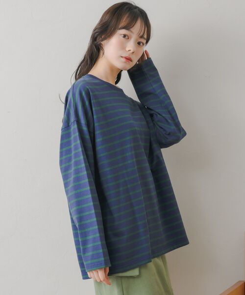 RETRO GIRL(レトロガール)の「ボーダーロンTEE(Tシャツ/カットソー・レディース・オフホワイト/レッド/ダークブルー・FREE)」の21枚目の写真