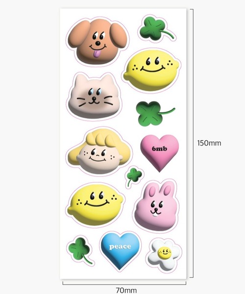 6months6erliner／66 Sticker/韓国雑貨/ 2112128（ステッカー