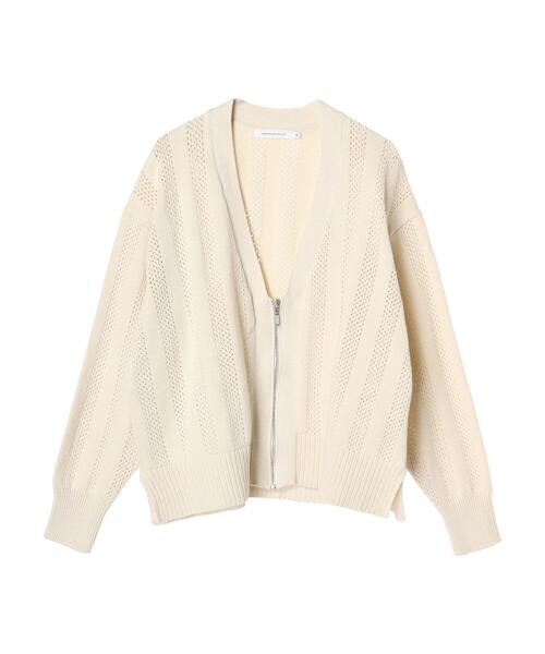 heaven by Marc Jacobs 透かし編みカーディガン ボレロ セール】透かし編みフロントリボンフリルカーディガン