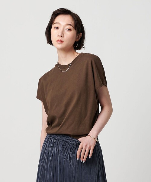 BEAUTY&YOUTH UNITED ARROWS（ビューティーアンドユースユナイテッドアローズ）の「【WEB限定】フレンチスリーブ ワイド Tシャツ（Tシャツ/カットソー・メンズ・ブラック/ダークブラウン/ホワイト・S/L/M）」の3枚目の写真