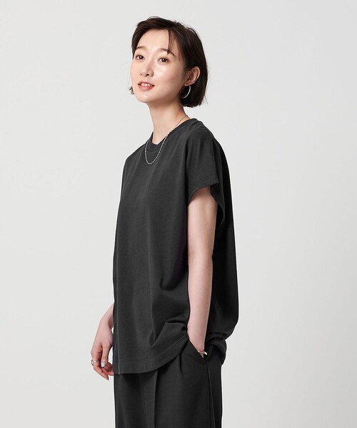BEAUTY&YOUTH UNITED ARROWS（ビューティーアンドユースユナイテッドアローズ）の「【WEB限定】フレンチスリーブ ワイド Tシャツ（Tシャツ/カットソー・メンズ・ブラック/ダークブラウン/ホワイト・S/L/M）」の2枚目の写真