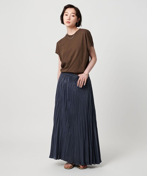 BEAUTY&YOUTH UNITED ARROWS（ビューティーアンドユースユナイテッドアローズ）の「【WEB限定】フレンチスリーブ ワイド Tシャツ（Tシャツ/カットソー・メンズ・ブラック/ダークブラウン/ホワイト・S/L/M）」の4枚目の写真