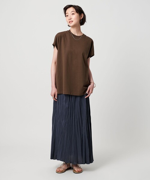BEAUTY&YOUTH UNITED ARROWS（ビューティーアンドユースユナイテッドアローズ）の「【WEB限定】フレンチスリーブ ワイド Tシャツ（Tシャツ/カットソー・メンズ・ブラック/ダークブラウン/ホワイト・S/L/M）」の6枚目の写真