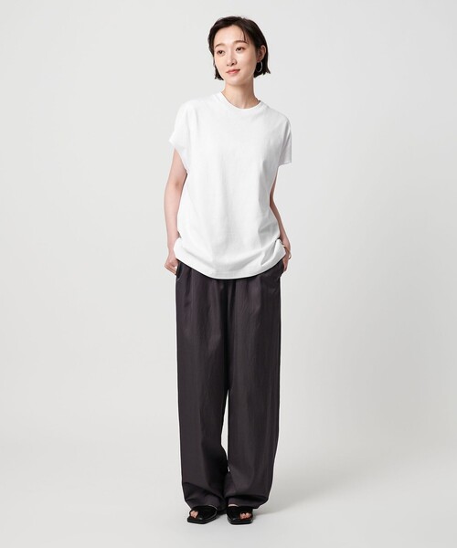 BEAUTY&YOUTH UNITED ARROWS（ビューティーアンドユースユナイテッドアローズ）の「【WEB限定】フレンチスリーブ ワイド Tシャツ（Tシャツ/カットソー・メンズ・ブラック/ダークブラウン/ホワイト・S/L/M）」の8枚目の写真