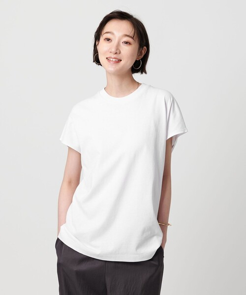 BEAUTY&YOUTH UNITED ARROWS（ビューティーアンドユースユナイテッドアローズ）の「【WEB限定】フレンチスリーブ ワイド Tシャツ（Tシャツ/カットソー・メンズ・ブラック/ダークブラウン/ホワイト・S/L/M）」の9枚目の写真