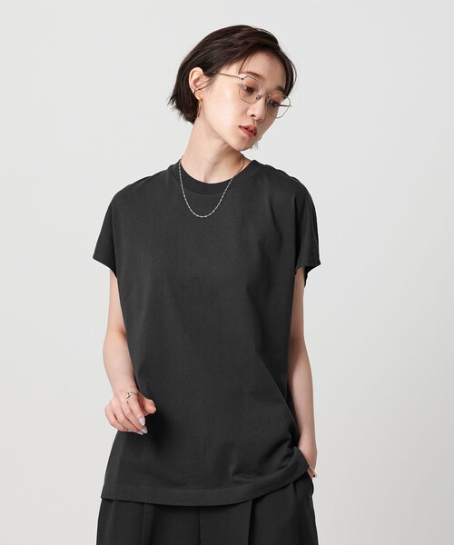 BEAUTY&YOUTH UNITED ARROWS（ビューティーアンドユースユナイテッドアローズ）の「【WEB限定】フレンチスリーブ ワイド Tシャツ（Tシャツ/カットソー・メンズ・ブラック/ダークブラウン/ホワイト・S/L/M）」の13枚目の写真