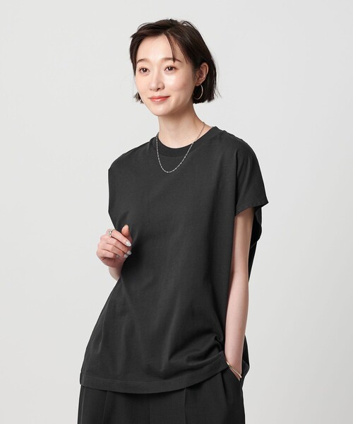 BEAUTY&YOUTH UNITED ARROWS（ビューティーアンドユースユナイテッドアローズ）の「【WEB限定】フレンチスリーブ ワイド Tシャツ（Tシャツ/カットソー・メンズ・ブラック/ダークブラウン/ホワイト・S/L/M）」の14枚目の写真