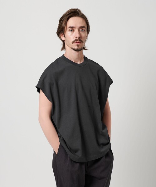 BEAUTY&YOUTH UNITED ARROWS（ビューティーアンドユースユナイテッドアローズ）の「【WEB限定】フレンチスリーブ ワイド Tシャツ（Tシャツ/カットソー・メンズ・ブラック/ダークブラウン/ホワイト・S/L/M）」の16枚目の写真