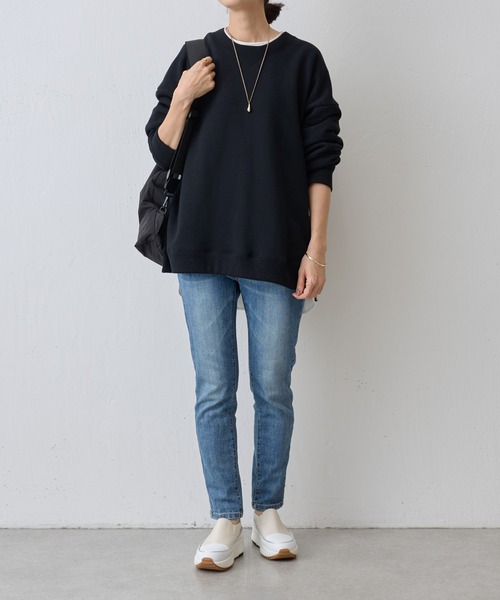 BEARDSLEY(ビアズリー)の「サイドジップ裏毛プルオーバー(スウェット・レディース・ピンク/ブラック・FREE)」の9枚目の写真