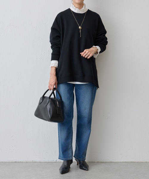 BEARDSLEY(ビアズリー)の「サイドジップ裏毛プルオーバー(スウェット・レディース・ピンク/ブラック・FREE)」の19枚目の写真