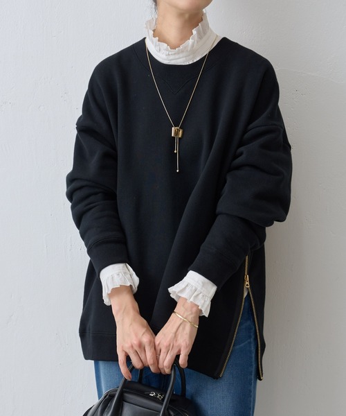 BEARDSLEY(ビアズリー)の「サイドジップ裏毛プルオーバー(スウェット・レディース・ピンク/ブラック・FREE)」の20枚目の写真