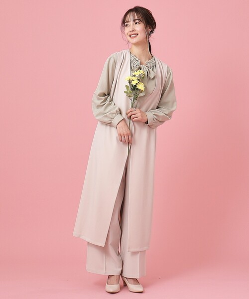 DRESKIP（ドレスキップ）の「◆【セットアップ可/イージーケア/UVカット】ストレッチロングジレ（ベスト・レディース・キャメル/ブラック/ライトベージュ・02/03/04）」の4枚目の写真