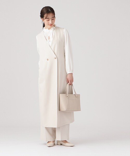 DRESKIP（ドレスキップ）の「◆【セットアップ可/イージーケア/UVカット】ストレッチロングジレ（ベスト・レディース・キャメル/ブラック/ライトベージュ・02/03/04）」の8枚目の写真